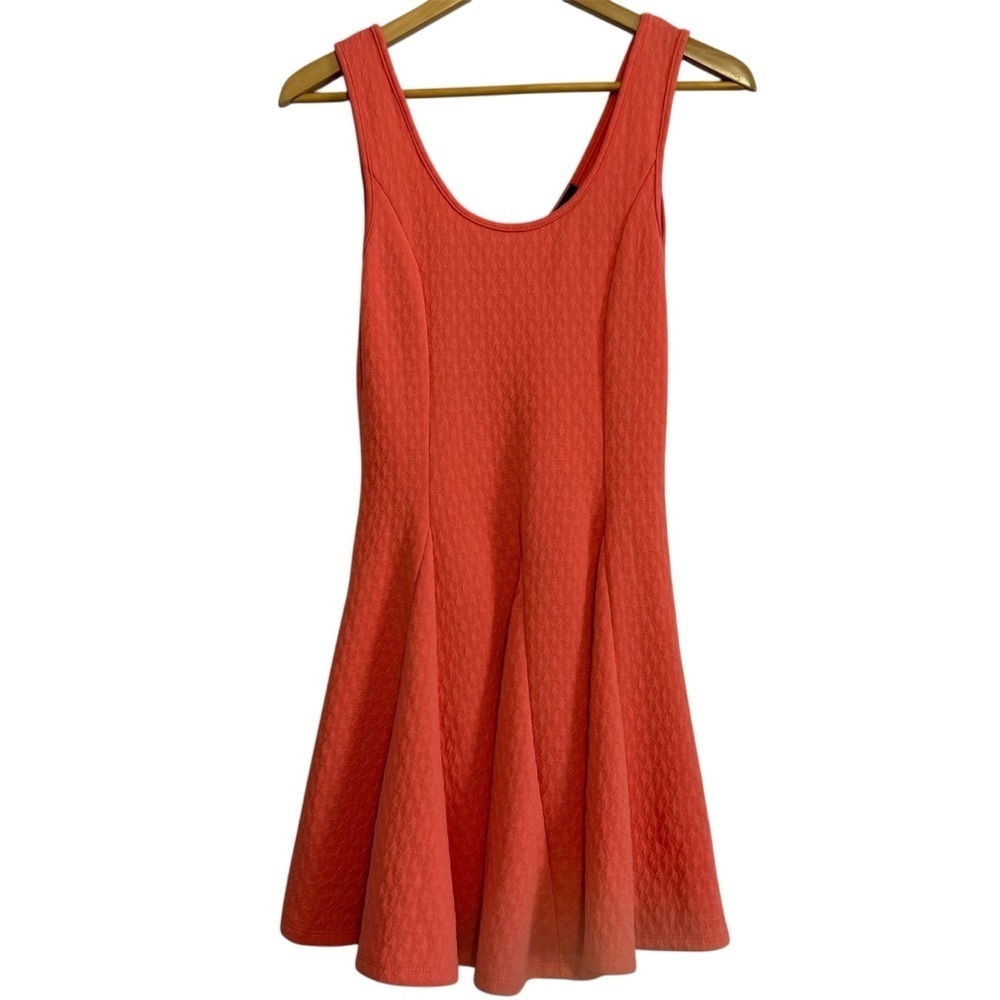 Coral Fit-and Flare A-Line Women’s Summer Tank Orange Dress Size Medium